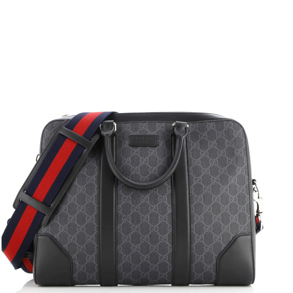 Gucci Medium Convertible Zip Around Briefcase GG Coated Canvas - No Strap